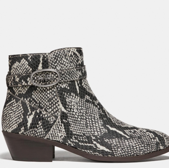 Snakeskin  Coach snakeskin boot Bootie size 6 NEW - Picture 1 of 5
